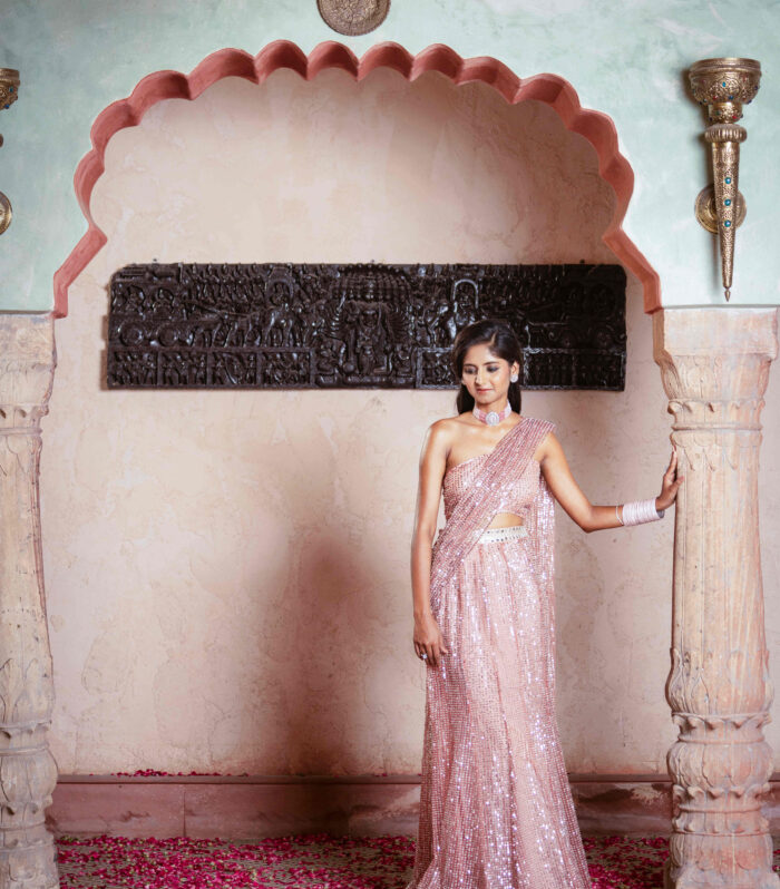 DILBARO CANDY HEART PRE DRAPED SAREE