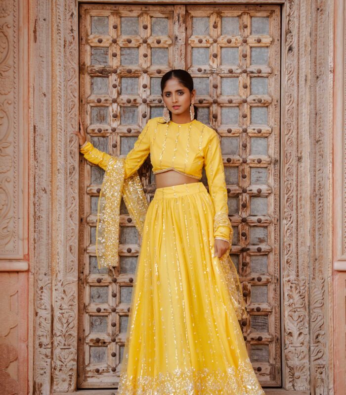 DILBARO HALDI LEHENGA SET