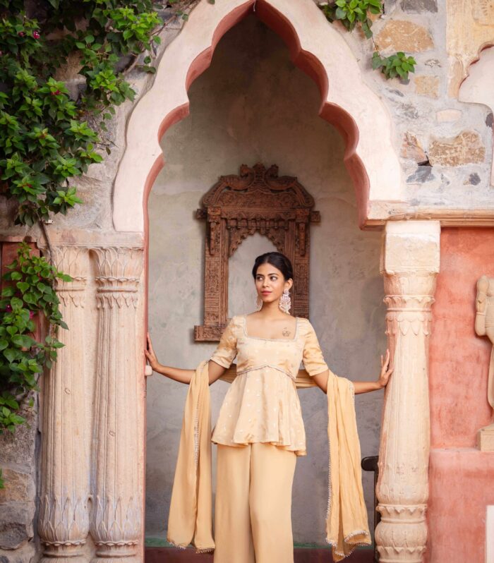 DILBARO GOLDEN HOUR PEPLUM KURTA SET